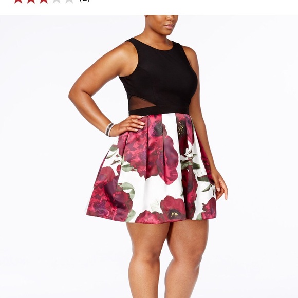 Xscape Dresses & Skirts - Xscape  Fit & Flare Floral Print Prom Dress